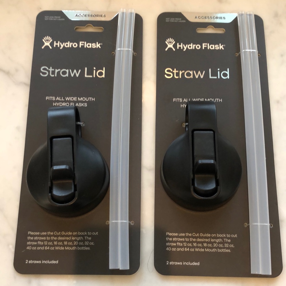 Two Hydro Flask Straw Lids, brand new
